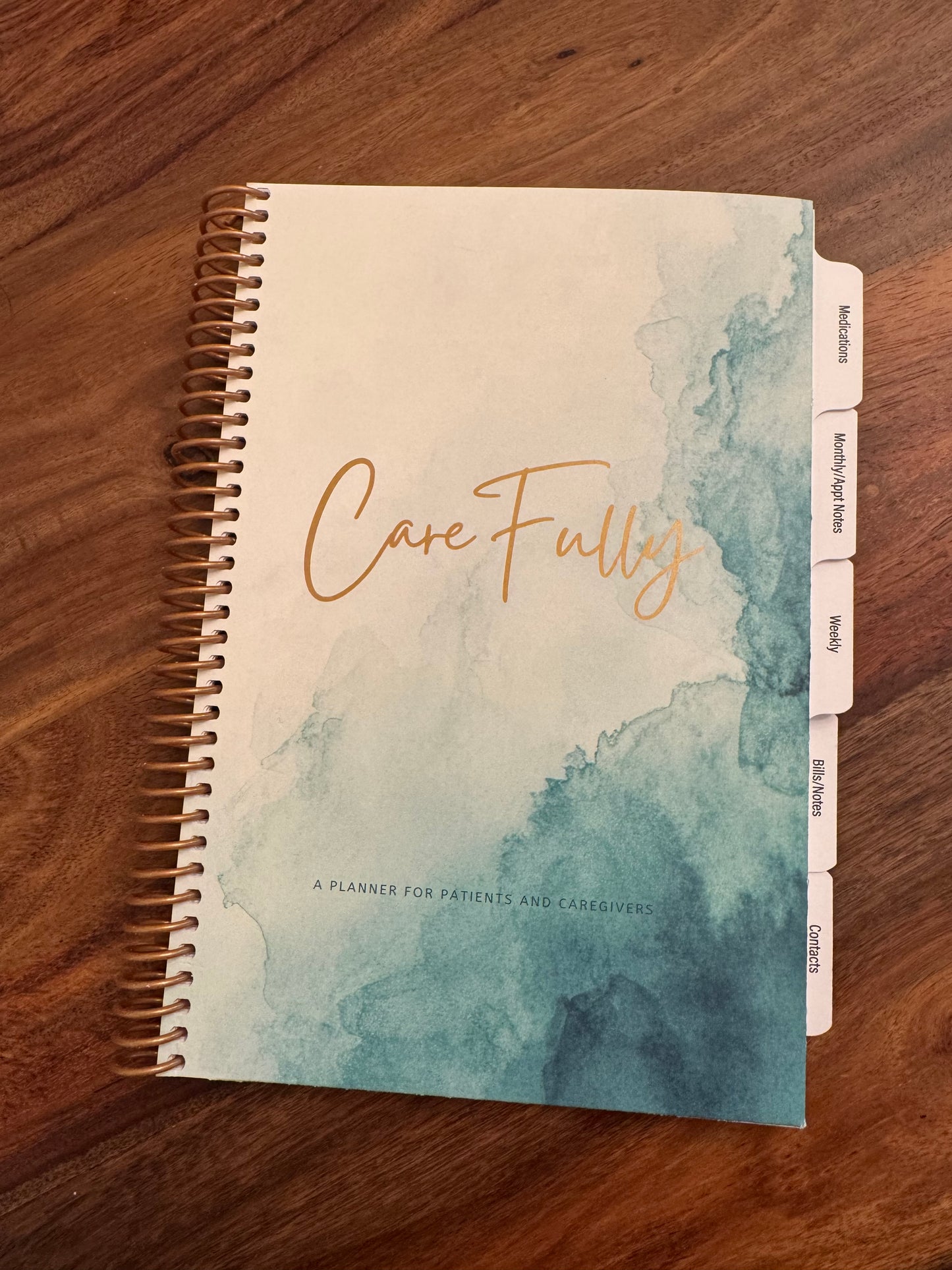 5-week Planner for Patients and Caregivers, Green Watercolor