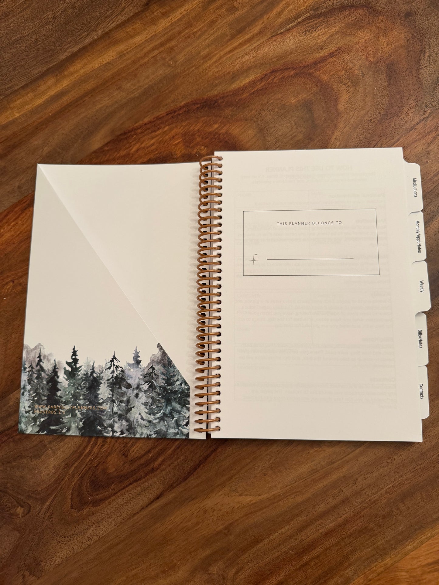 5-week Planner for Patient and Caregiver, Mountain