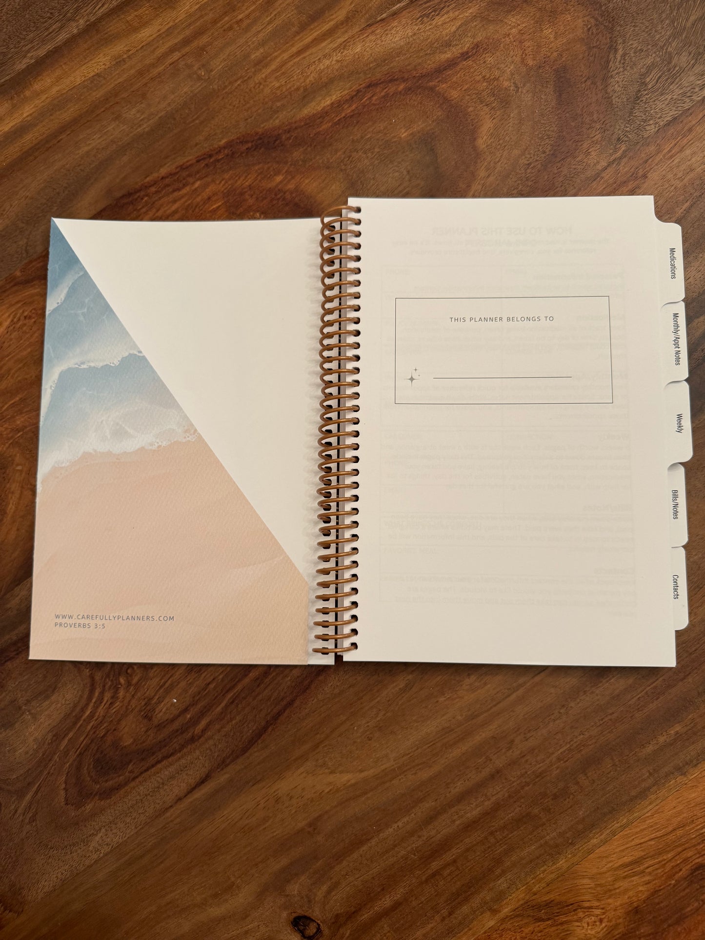 5-week Planner for Patients and Caregivers, Beach